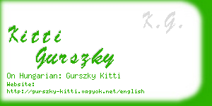 kitti gurszky business card